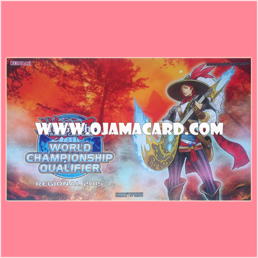 Yu-Gi-Oh! TCG Sneak Peek Playmat / Duel Field - NECH Regional season (2015) : "Virgil, Rock Star of the Burning Abyss"