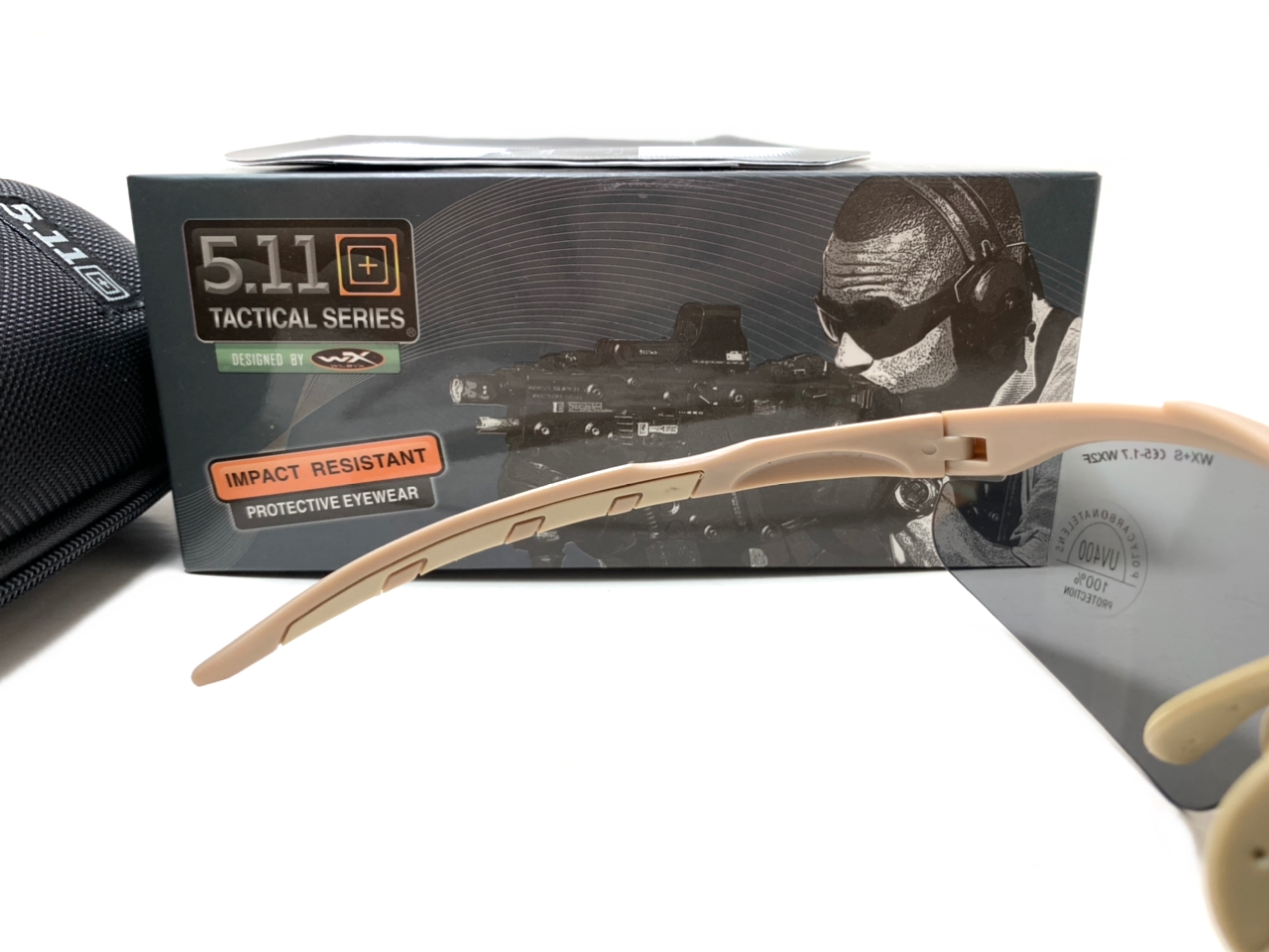 แว่นตาทหาร 5.11 AILERON SHIELD EYEWEAR x 3 LENSES <เบจ>