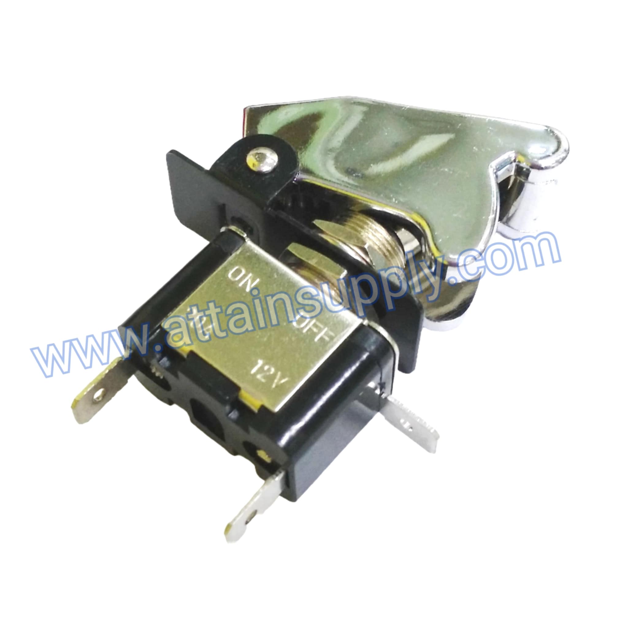 สวิทช์เครื่องบิน 12V.-20A./สีเงิน