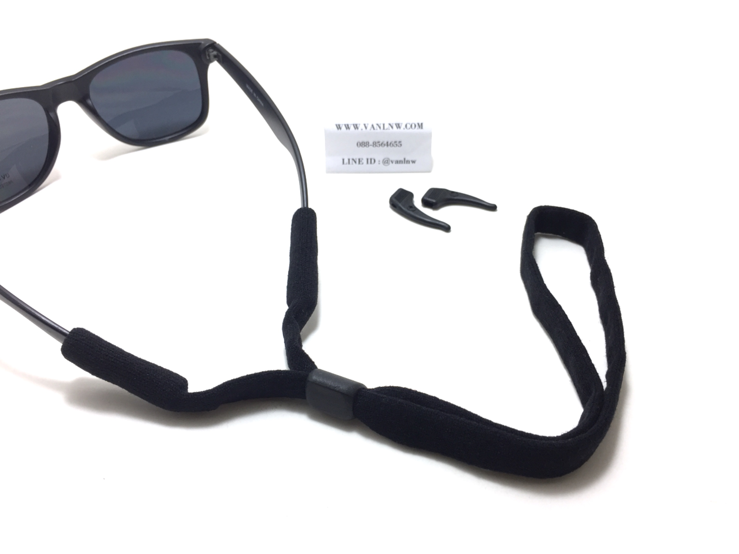 สายคล้องแว่นตา PLAY-KING ยืดหยุ่นสูง กระชับใบหน้า สายปรับระดับได้ + ฟรี!! ซิลิโคนขาแว่นกันลืนอีก 1 คู่