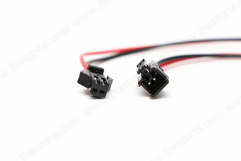 Connector 2 pin แบบมีหัวคลิกล็อค (คู่ตัวผู้-ตัวเมีย) 15 cm