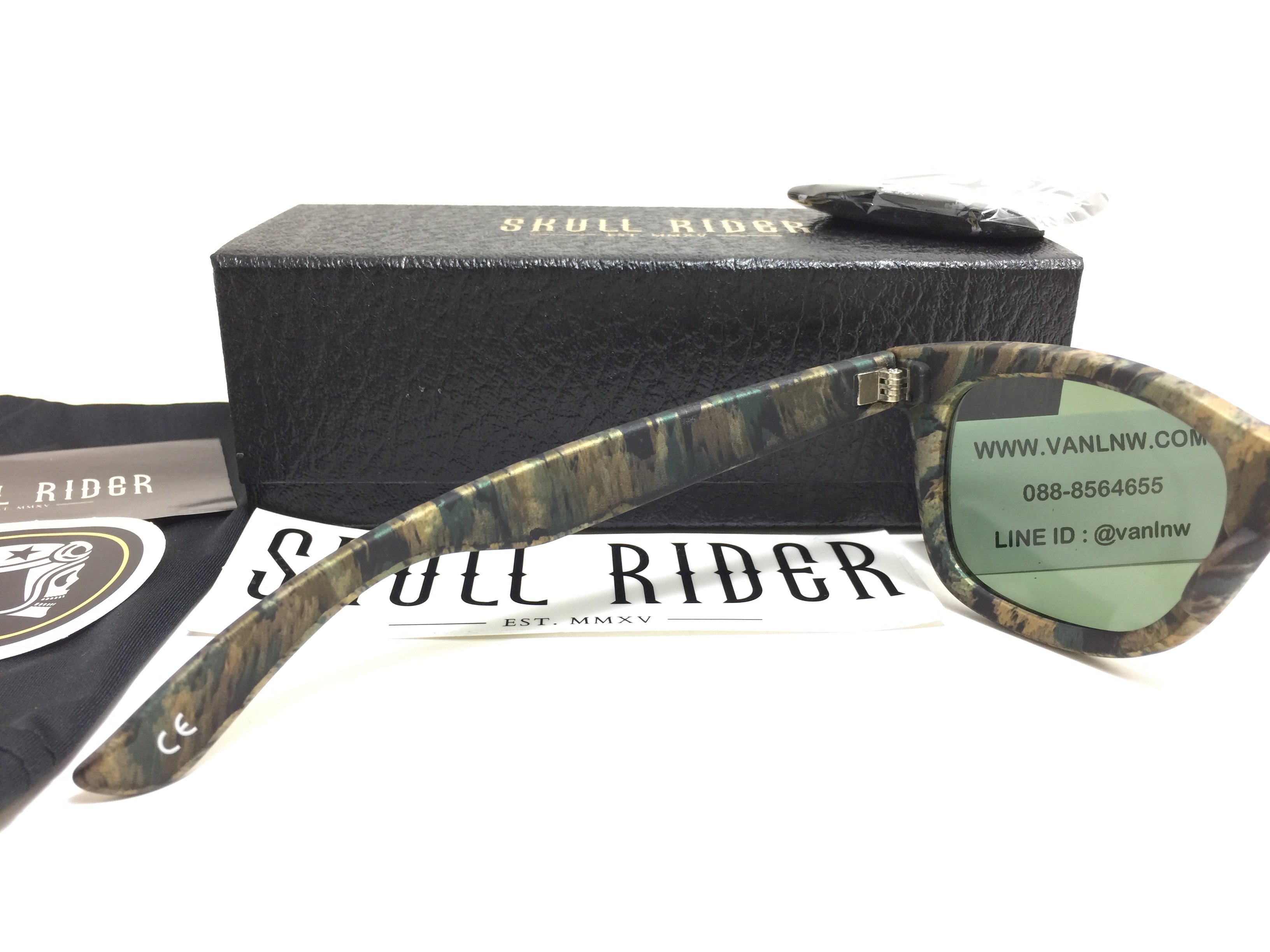 แว่นกันแดด SKULL RIDER รุ่น Rubber Jade Green Shadow <Skull-41>
