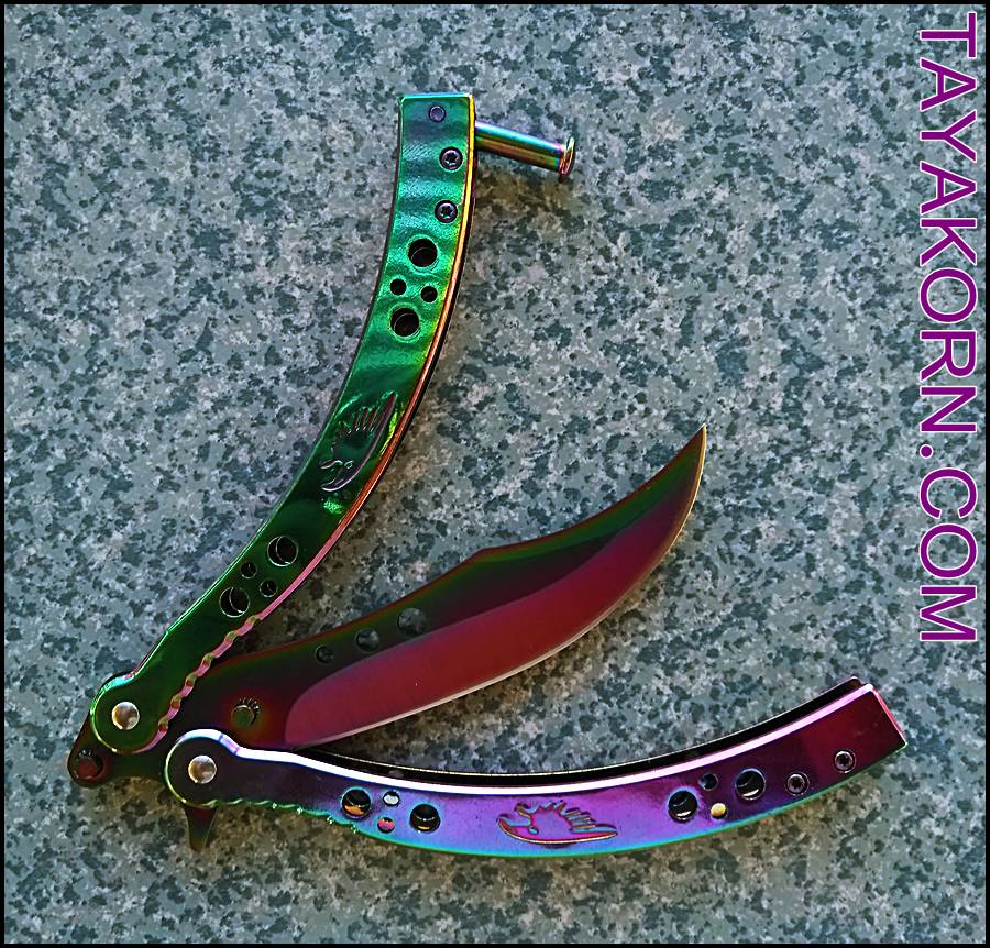 มีดควง อีเอสโก บาลิซอง ES GO Rainbow Balisong Knife TKBS-ES1