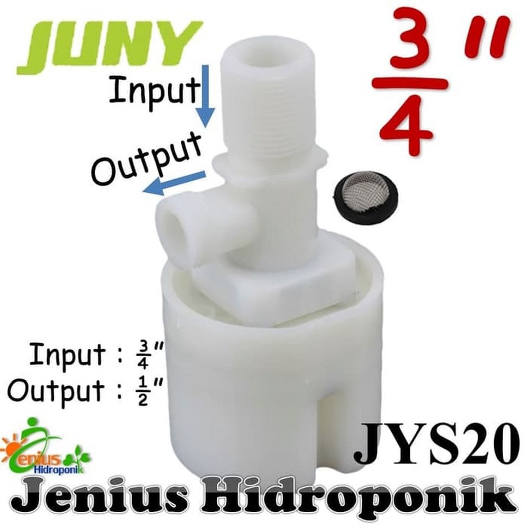 11-JYNS20-2 ลูกลอยอัตโนมัติ วาล์วควบคุมระดับน้ำอัตโนมัติ แบบงอ 90 เกลียวนอก 3/4 นิ้ว JYNS20 ( ยี่ห้อ JUNY ) SKU-753