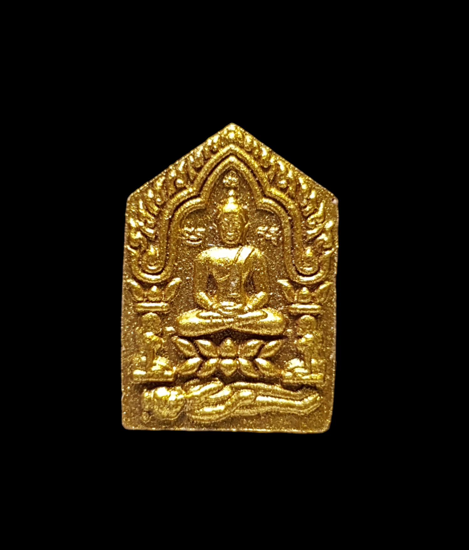 พระขุนแผนมนต์จินดามณี หลวงพ่อสิน วัดละหารใหญ่ ระยอง พิมพ์เล็ก เนื้อผงพรายกุมาร ก้นครก โรยพลอยเสก ทาบรอนซ์ทอง