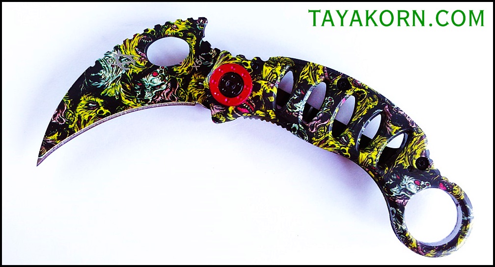 มีดคารัมบิตทีเร็กซ์ไดนาซอร์ T-Rex Dinosaur Karambit Knife