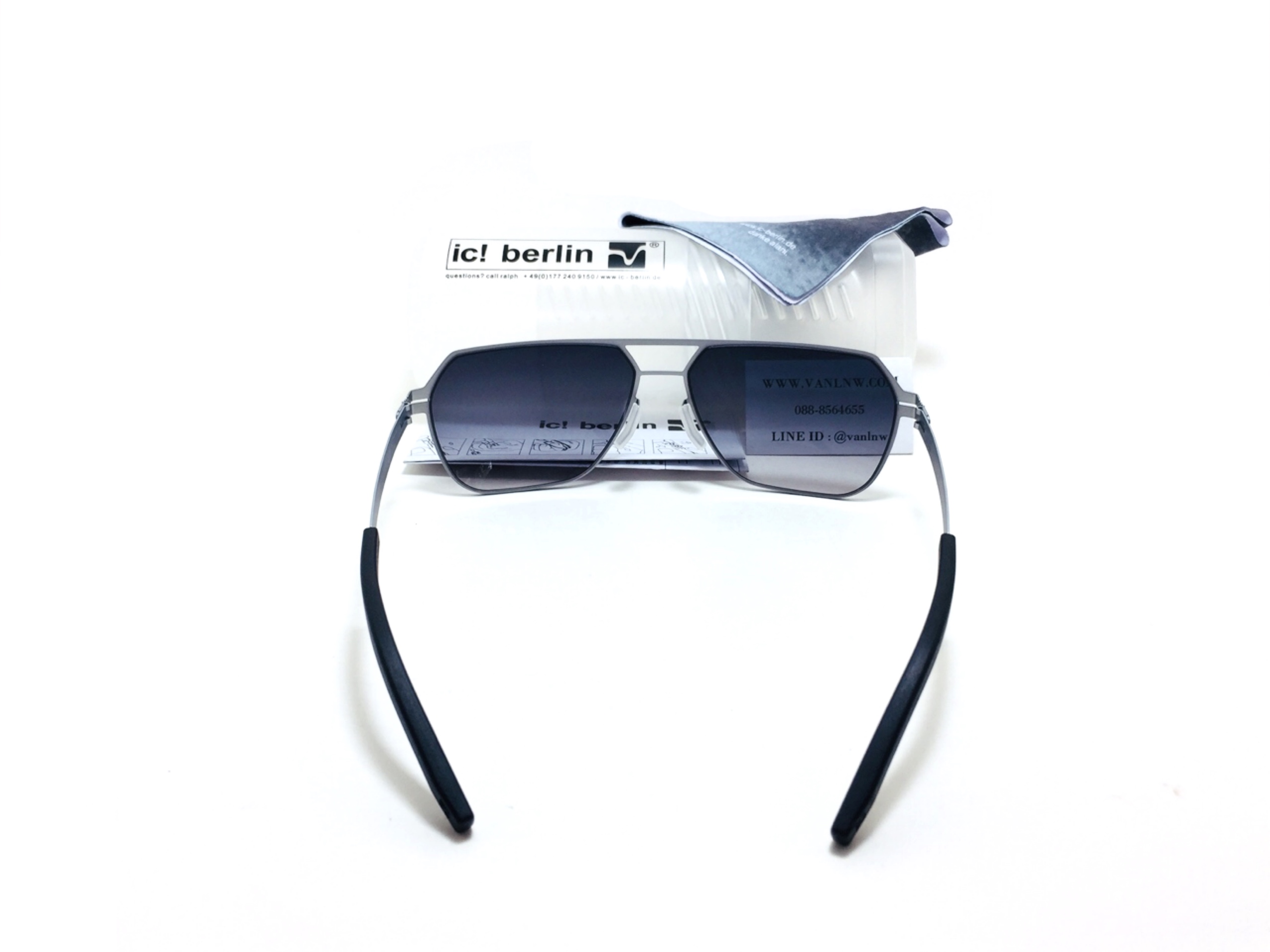 แว่นกันแดด ic berlin model boris n. chrome 60-15 <เงิน>