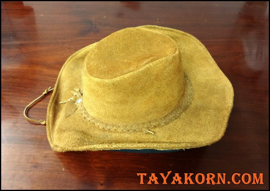 หมวกคาวบอยหนังกวางแท้ประกบหนังวัวกลับ