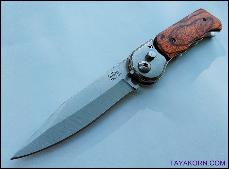 มีดสปริง ไพน์วู้ด แบบซี PineWood C Folding spring Knife TKFD-PW3