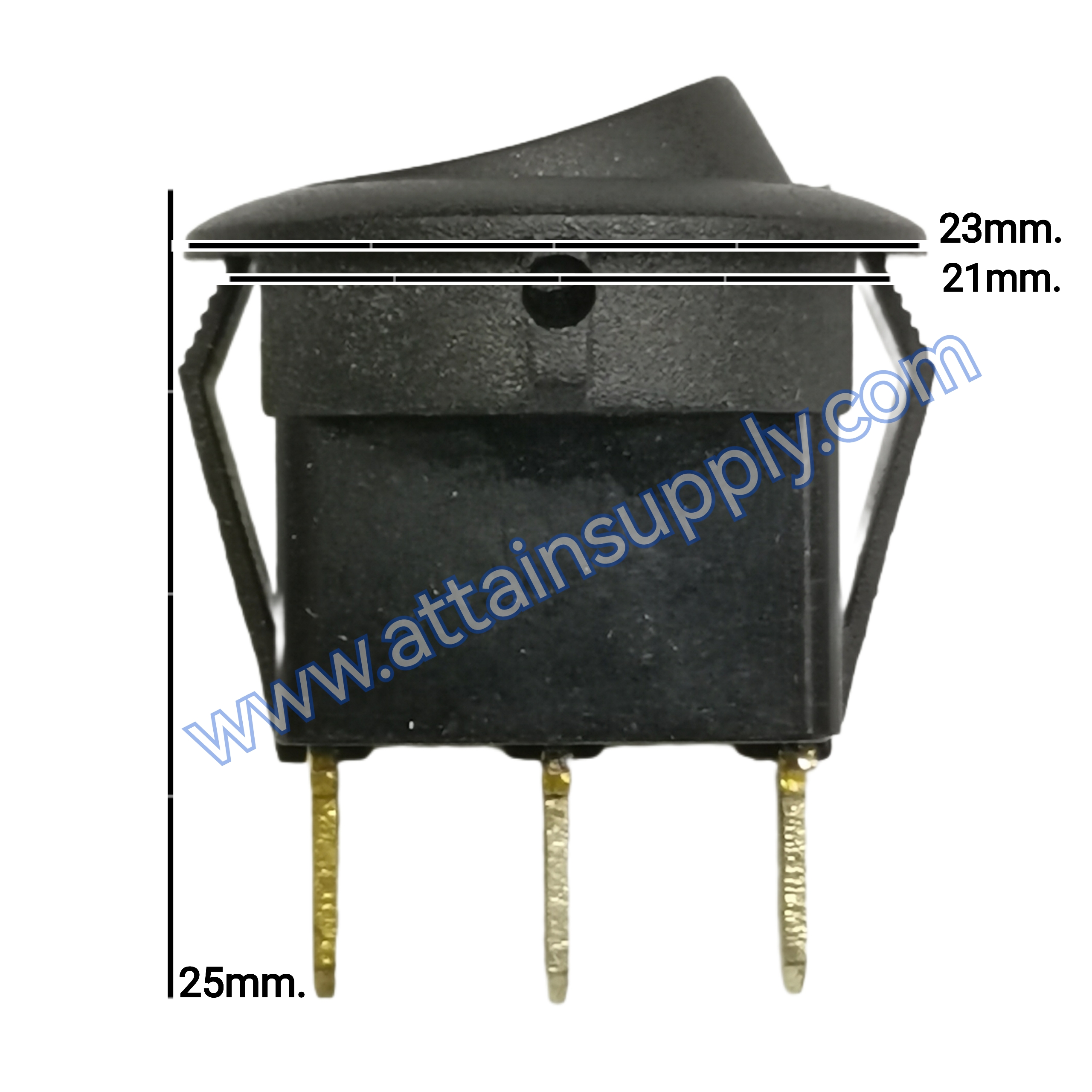 สวิทช์ กลม-ไฟจุด 220V./3ขา มีไฟ-สีแดง