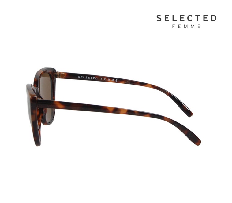 แว่นกันแดดผู้หญิง Selected Femme Tortoiseshell Brownanimal Appealing Womens Sunglasses (ลายกระ)
