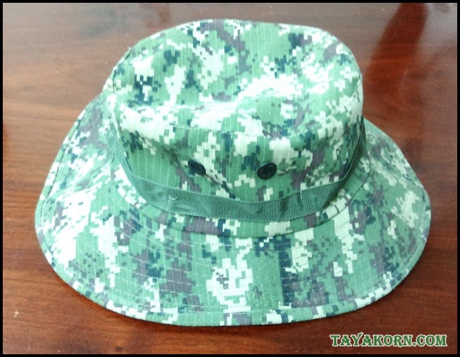 หมวกผ้าลายพราง Green Com
