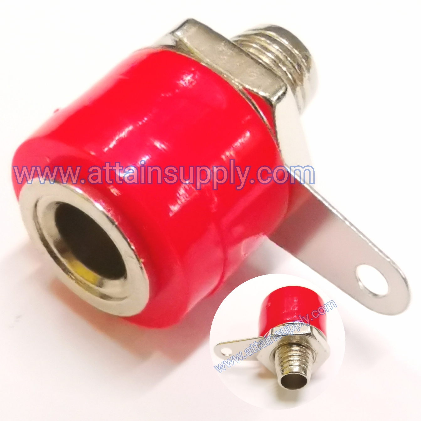 BIDINGPOST กลมสั้น/RED