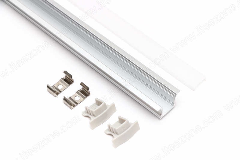 ราคาต่อ 1 เส้น ยาว 1 เมตร ราง U Deep 15mm แบบมีปีก + ฝาอะคริลิค รางไฟ Aluminium Profile รางอลูมิเนียม ใช้กับไฟเส้น LED รางไฟเส้น rail led track โพรไฟล์