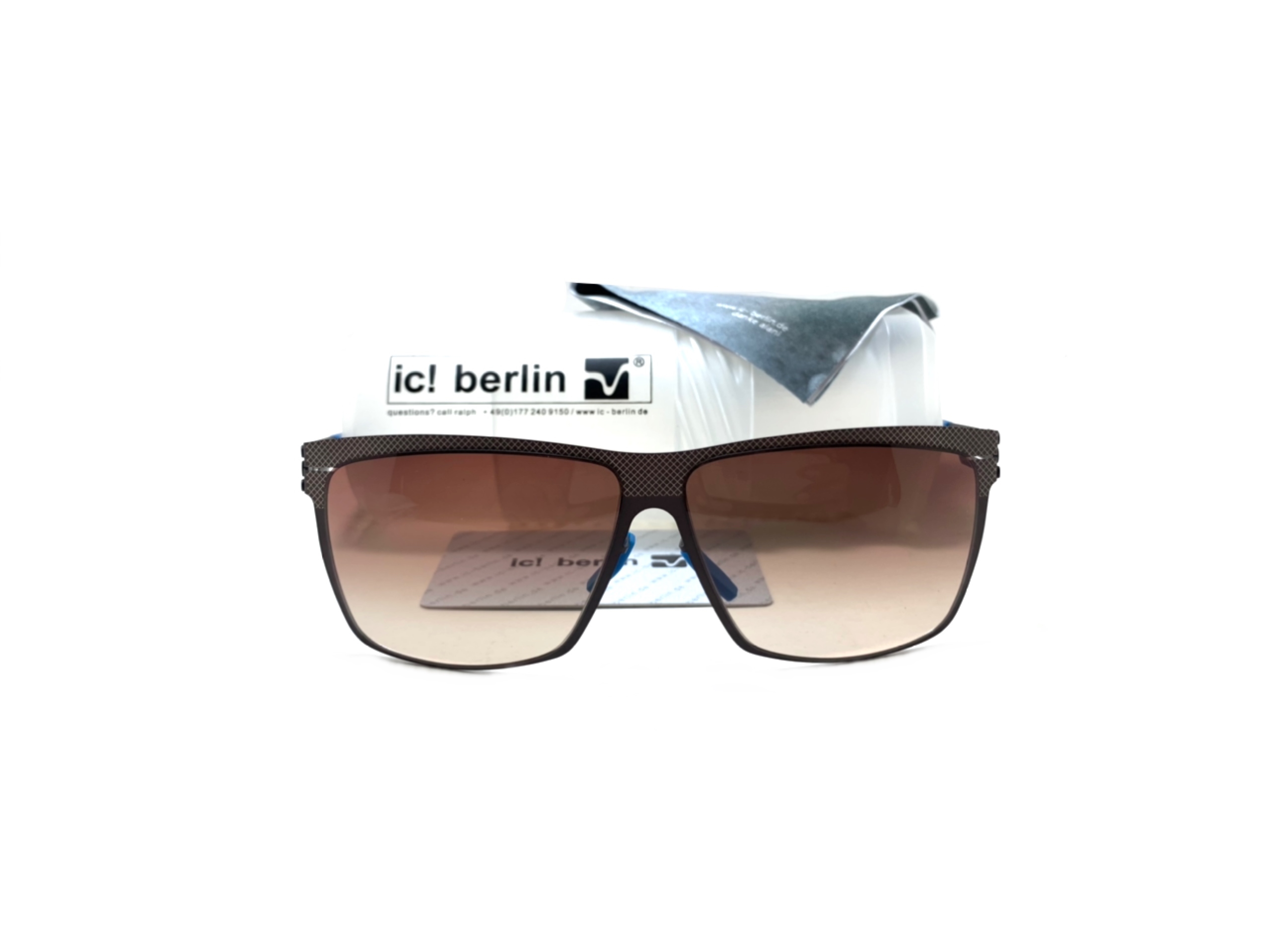 แว่นกันแดด ic berlin model siviob aubergine 62-12 <น้ำตาลเฟด>