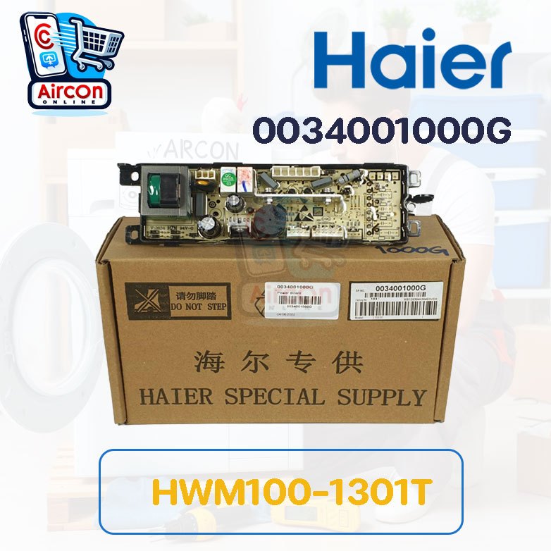 POWER BOARD เครื่องซักผ้า HAIER รุ่น HWM100-1301T รหัส 0034001000G [ 1000G ]