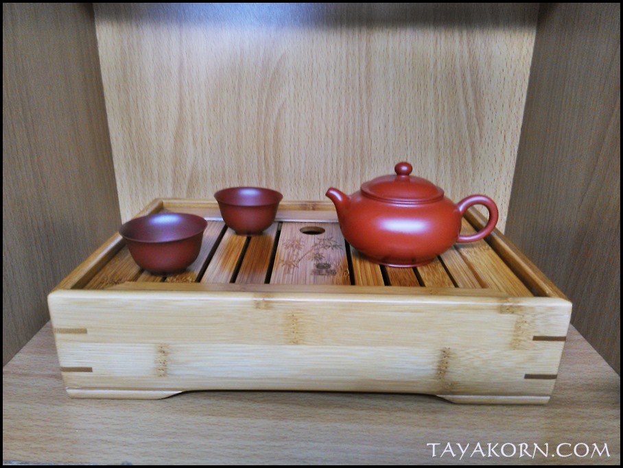 ถาดรองน้ำชาไม้ไผ่ แบบA Bamboo Tea Tray Tyle A
