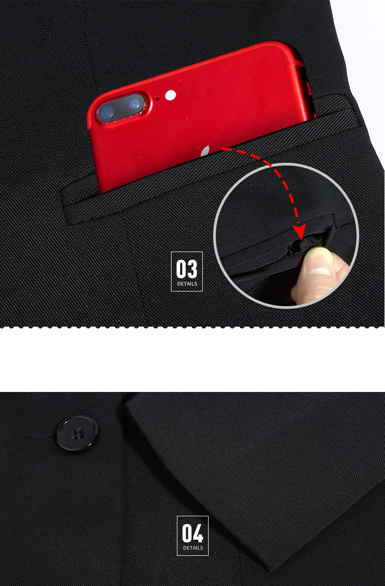 ชุดสูทผู้หญิง สีดำ ผ้าฮานาโกะ สูท+กางเกง Size L