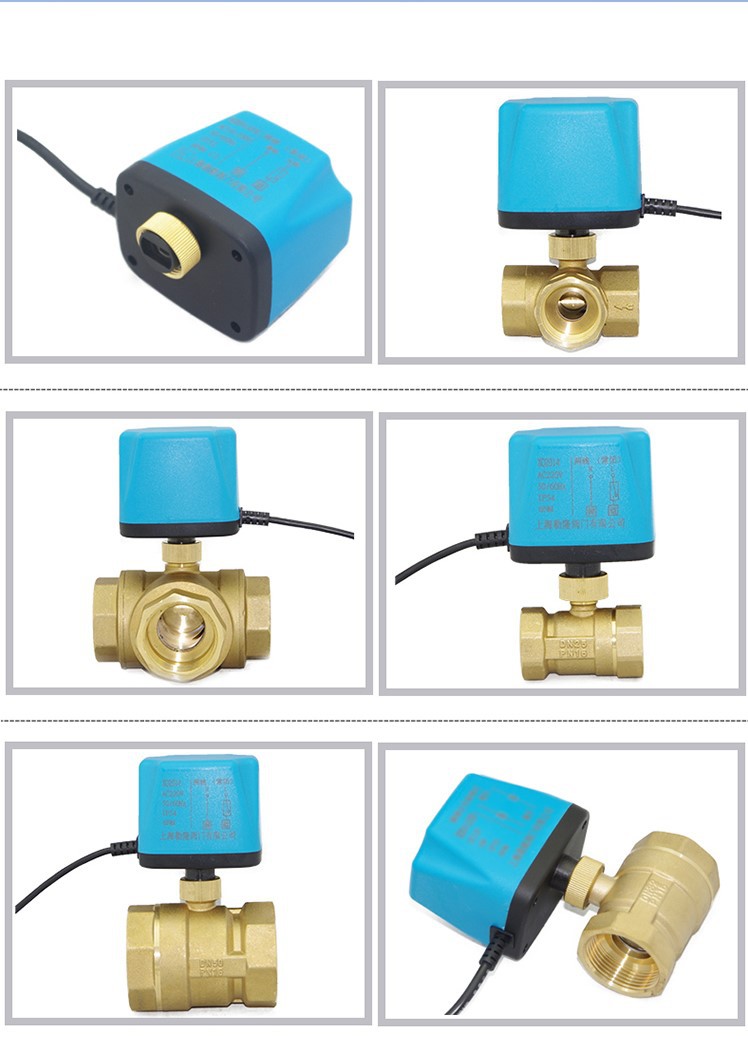มอเตอร์วาล์วไฟฟ้า 2 ทาง ขนาด 1/2 นิ้ว DN15 AC220V N/C แบบปกติปิด