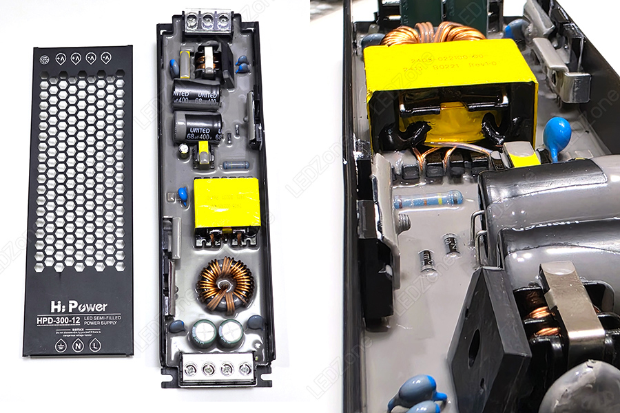 Switching Power Supply 12V 25A 300W Ultra slim PCB Potting รุ่นบาง PCB เคลือบ PU