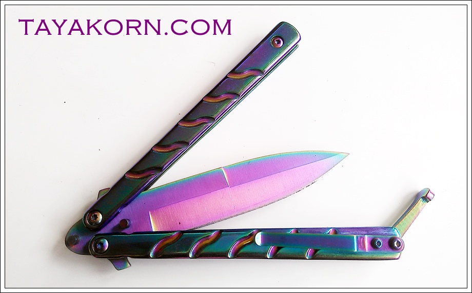 มีดBalisong TKBS 009X The Robocop Rainbow