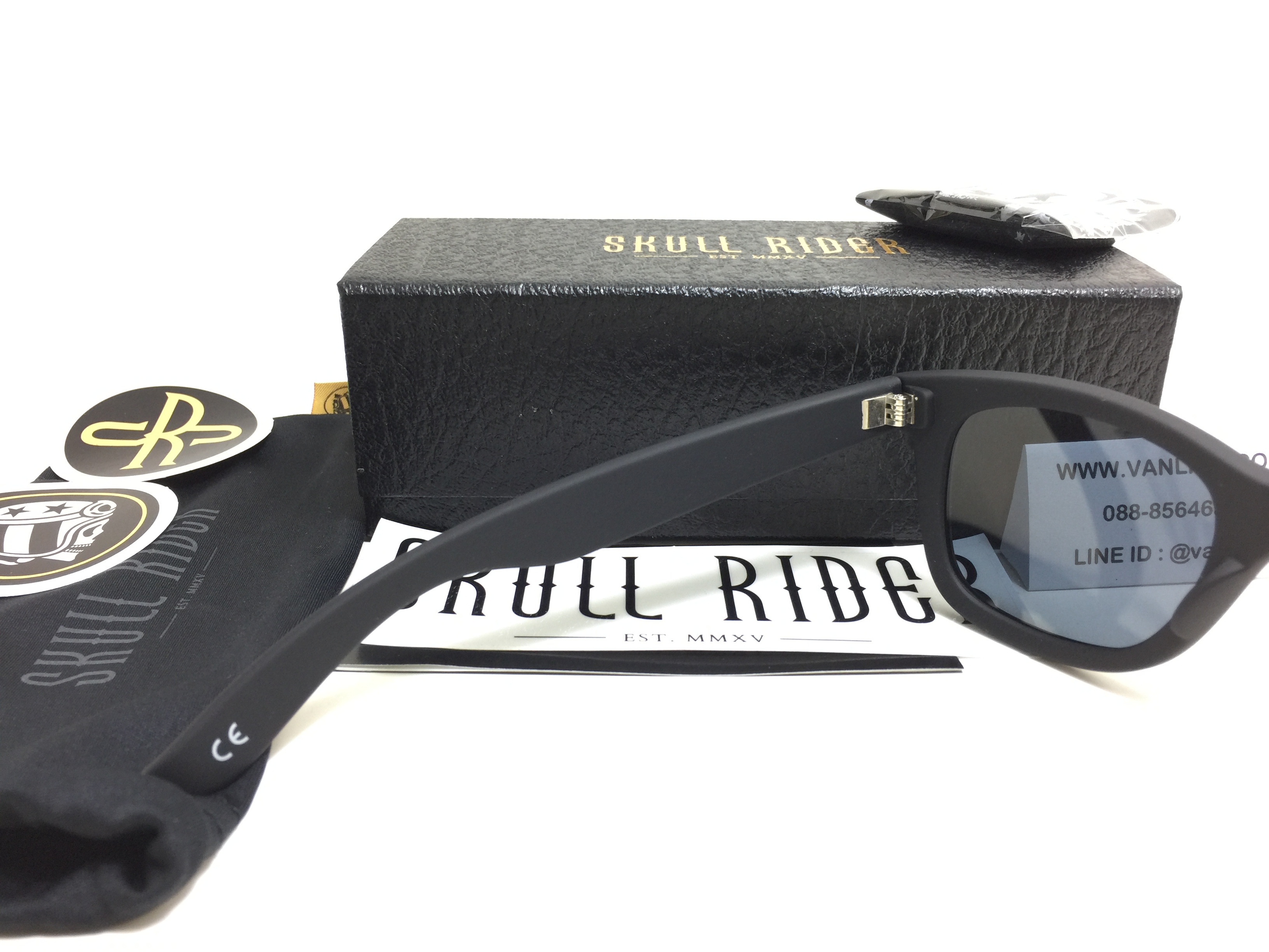 แว่นกันแดด SKULL RIDER รุ่น Rubber Stripe Gold <Skull-39>
