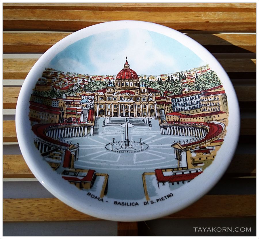 จานรองแก้วกาแฟสะสม แบบ B Vintage Coffee Plate Tyle B made in Italy