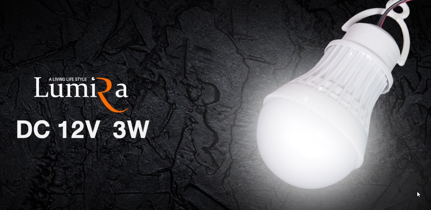 LUMIRA หลอดไฟ LED Blub White 3W 12V(สีขาว)