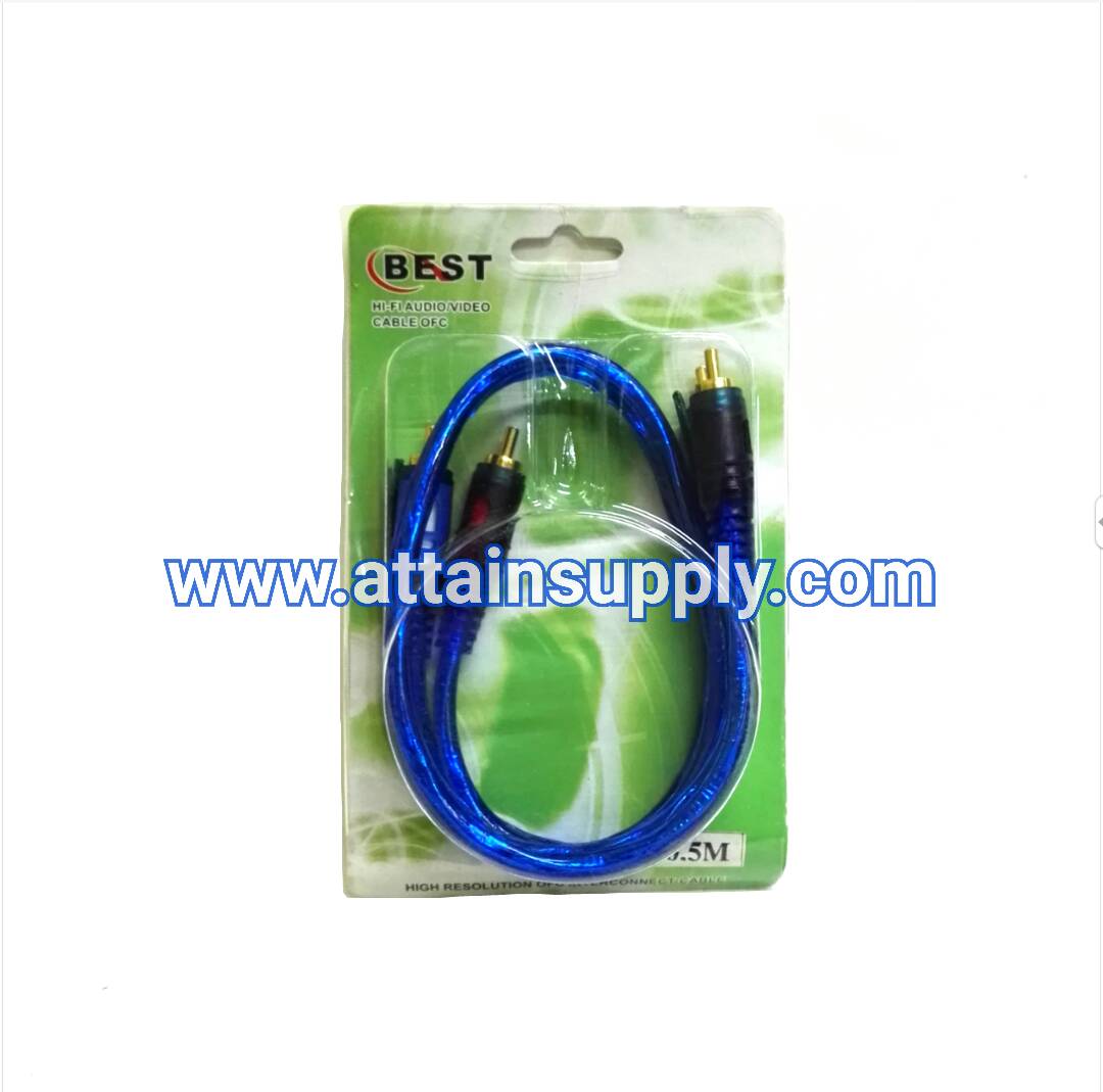 สายAUDIO-BESTน้ำเงินใส/0.5M.