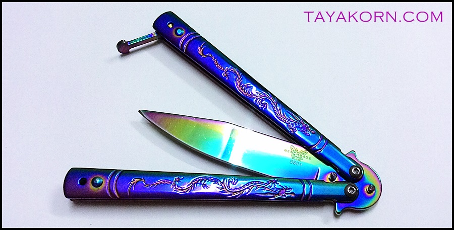 มีดควง บาลีซองเรนโบว์ดราก้อน Rainbow Dragon Balisong TKBS-DG7