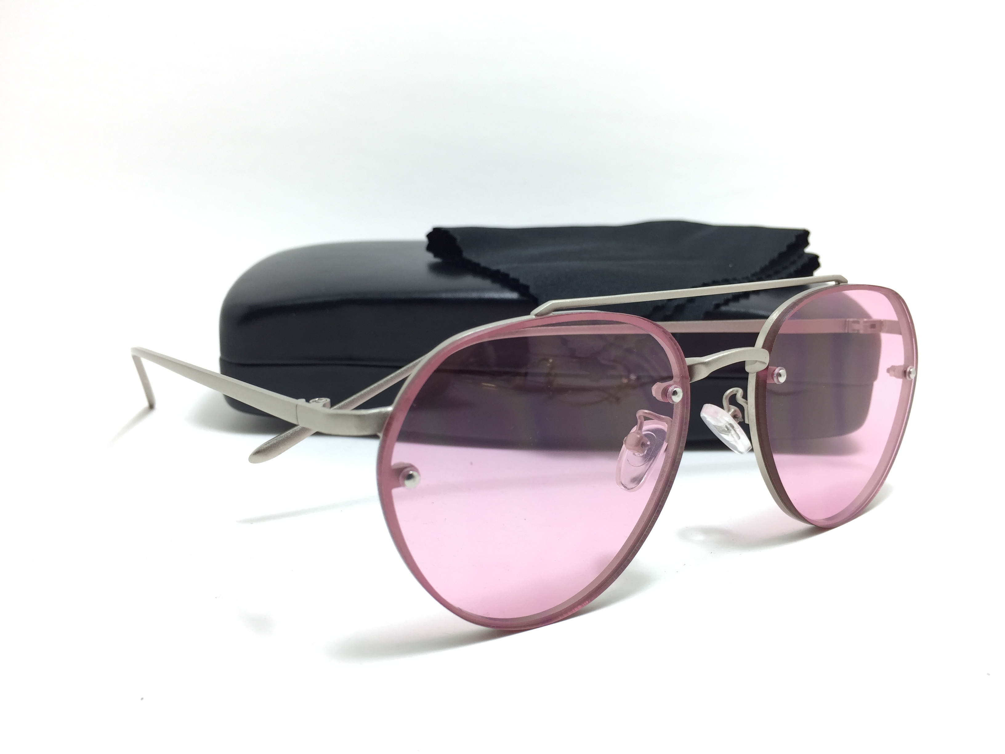 แว่นกันแดดแฟชั่น Silver Frame Pink Sheet 2020 49-22 140 <ชมพู>