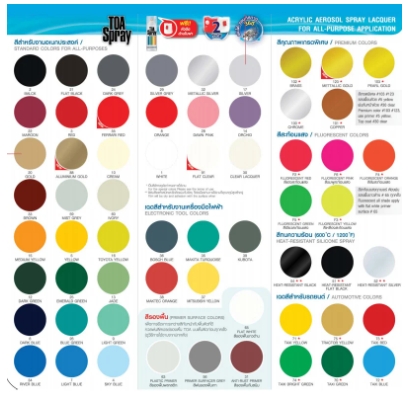 สีสเปรย์ อเนกประสงค์ ขนาด 400 ซีซี. TOA