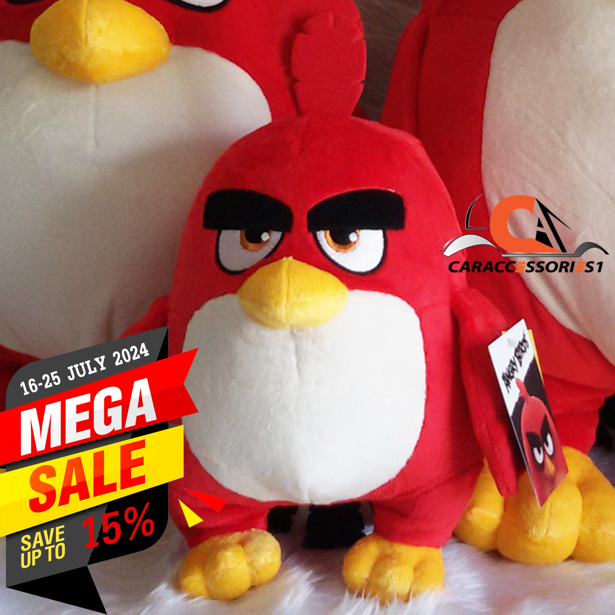 ตุ๊กตาเร้ดแองกรี้เบิร์ด Red Angry Birds 10" ลิขสิทธิ์แท้ ราคาพิเศษ