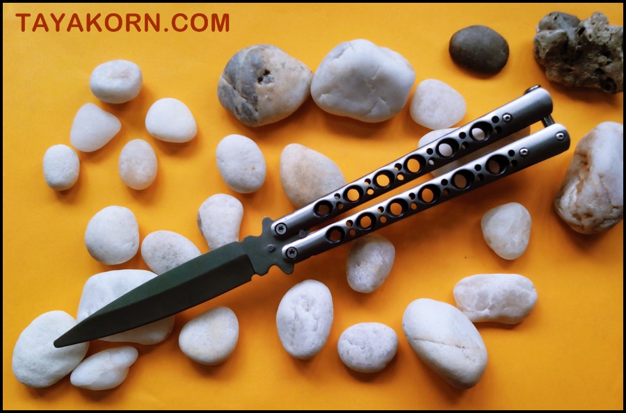 มีดซ้อมควง บาลีซองลองไอซ์แลนด์ ฺLONG ICELAND Balisong TRAINER Knife