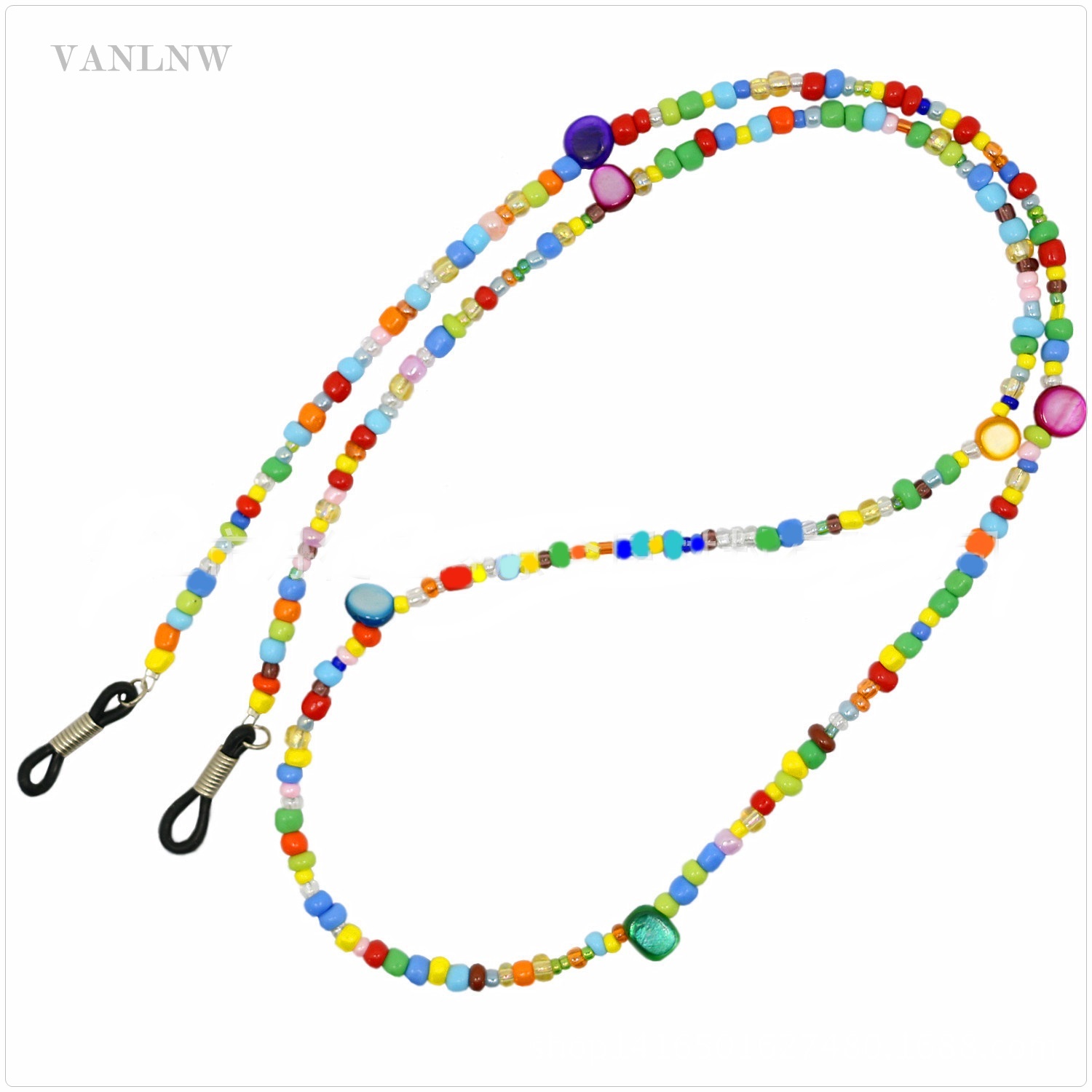 สายคล้องแว่น Hand Made 100% สายคล้องแว่นตาวินเทจ สายคล้องแว่นตาลูกปัด สีสันสดใส ความยาว 76 cm.