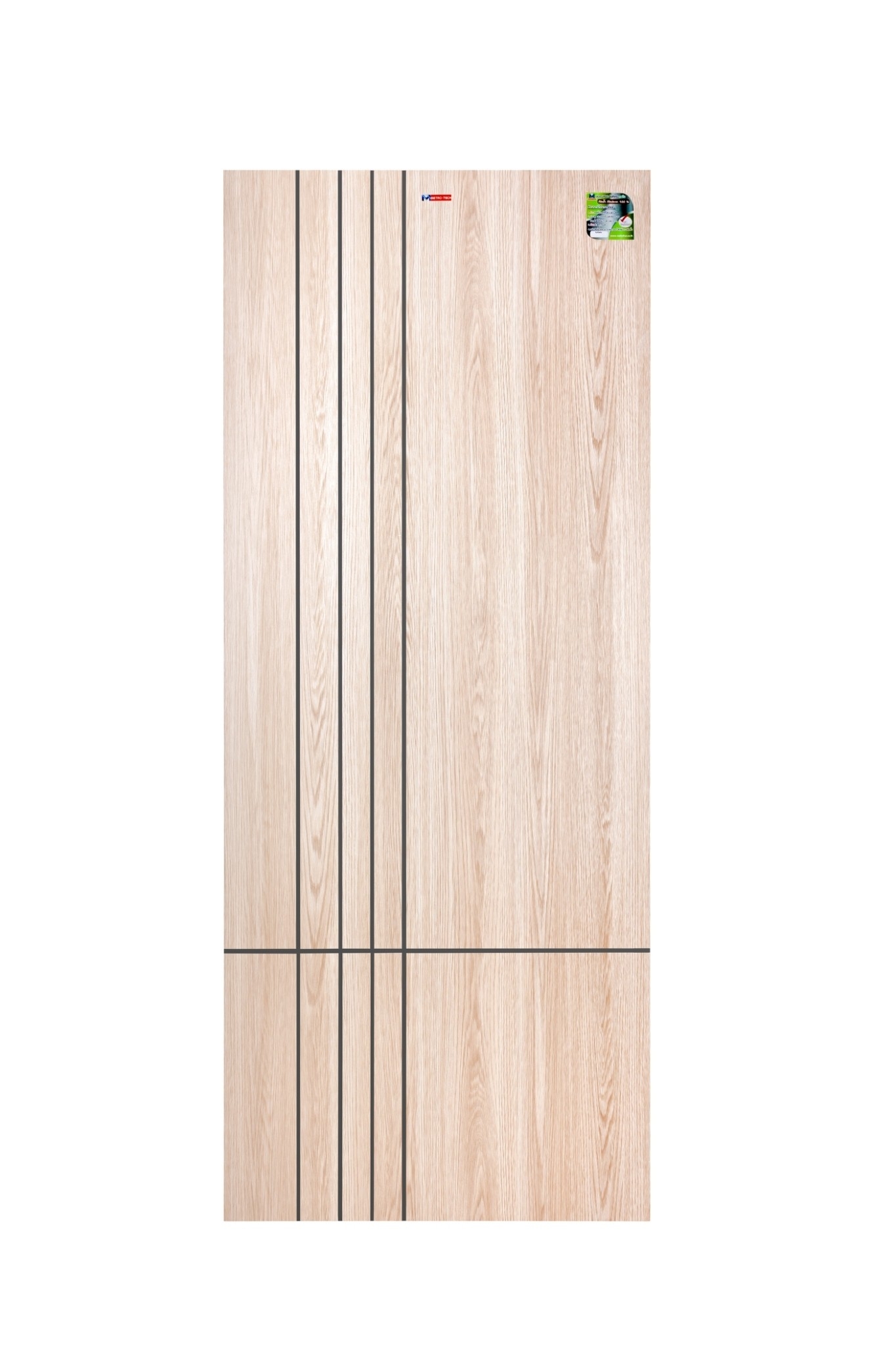 ประตูUPVCเมโทร-เทค MP-18 รุ่น เซาะร่อง สีแทนเมเบิล ขนาด 70*200 ซม.