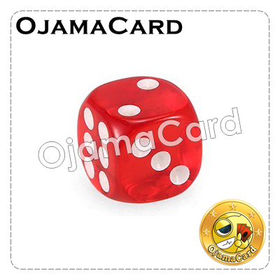 13MM 6 Sided Dice Block — Transparent : Red「1 Dice」