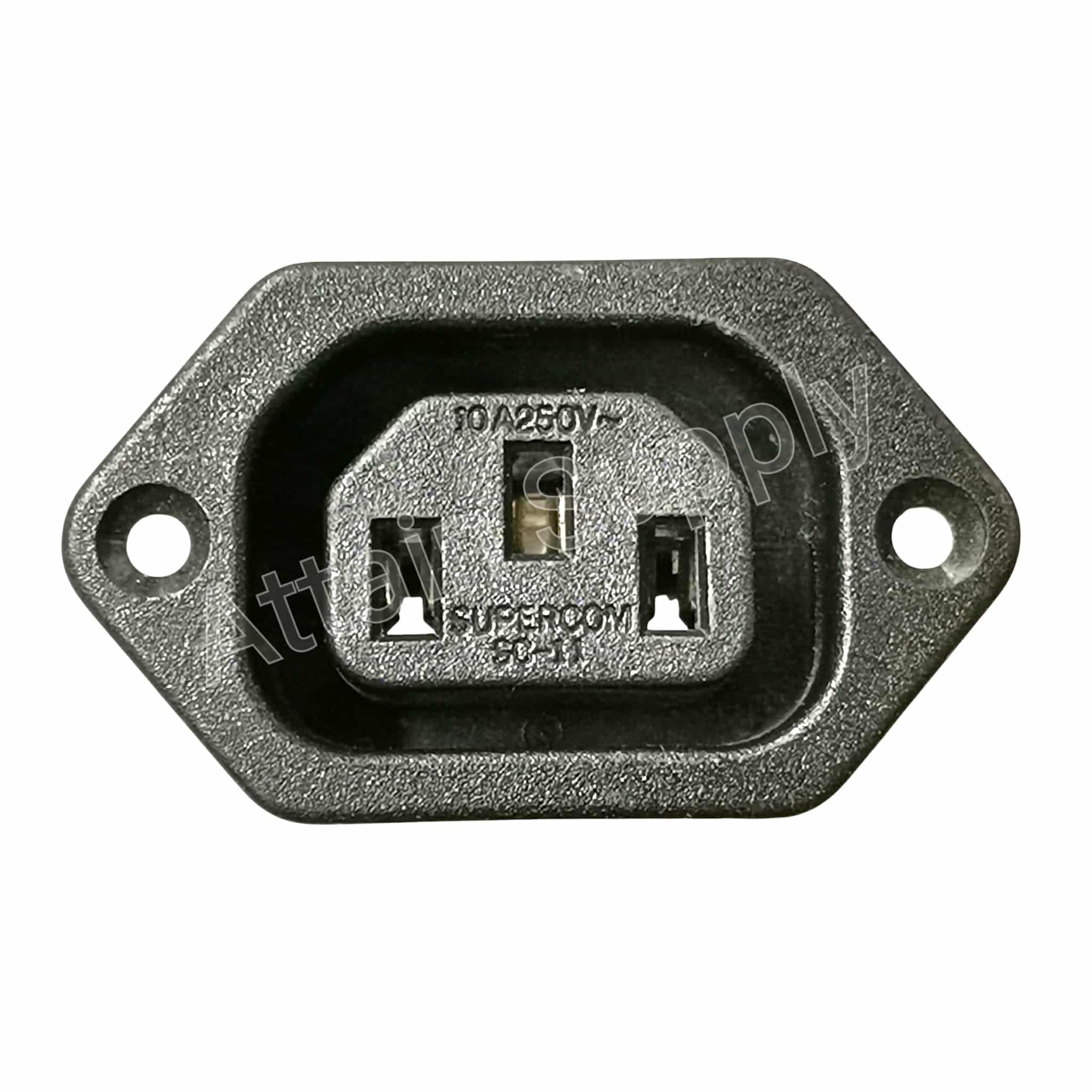 เต้ารับAC-3ขาเมีย ติดแท่น ขอบยึดน็อต/รุ่นหนา