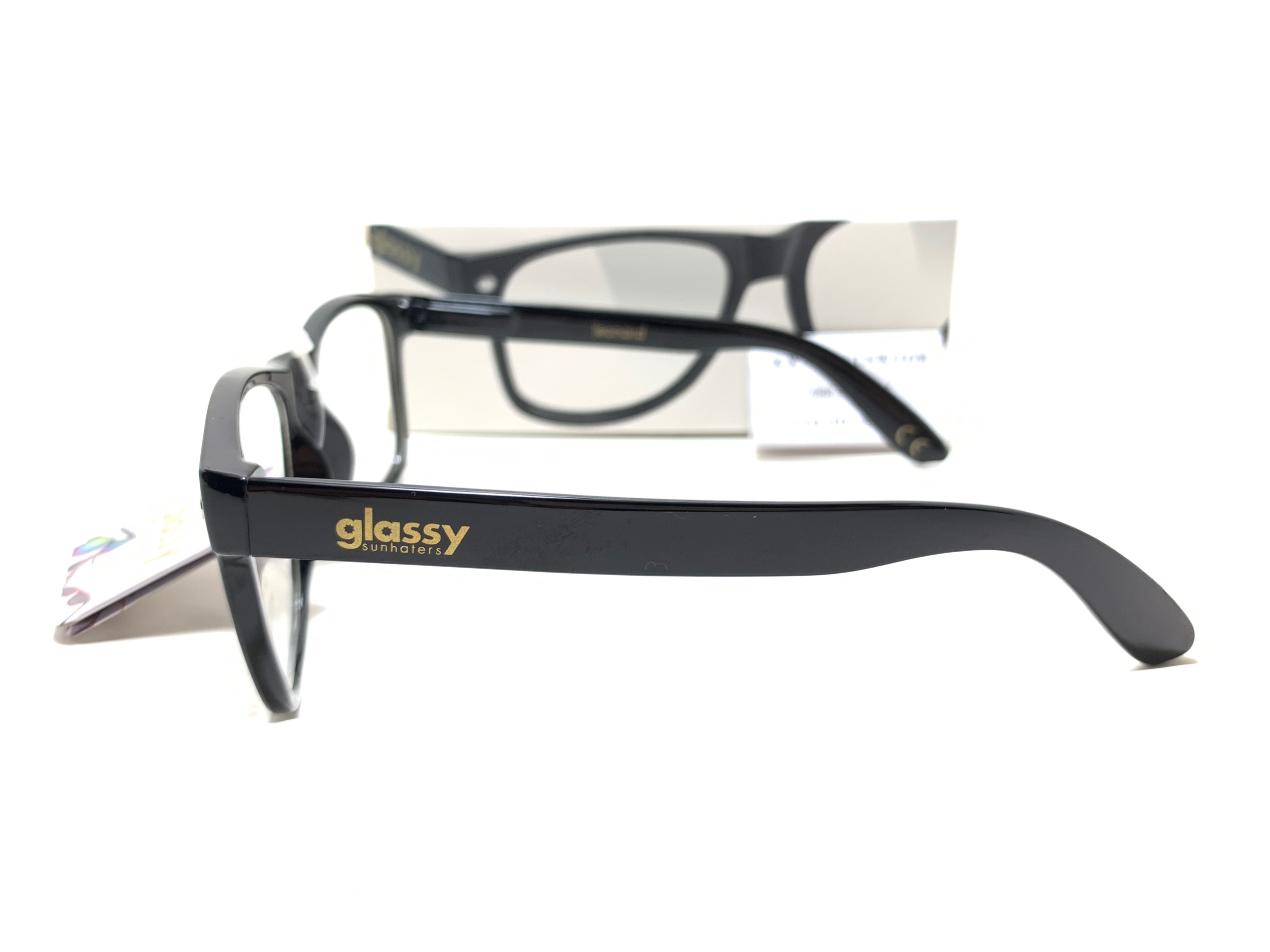 แว่นสายตา Glassy Sunhaters Leonard Black/Clear Lens <ขาสปริง> ของแท้ 100%