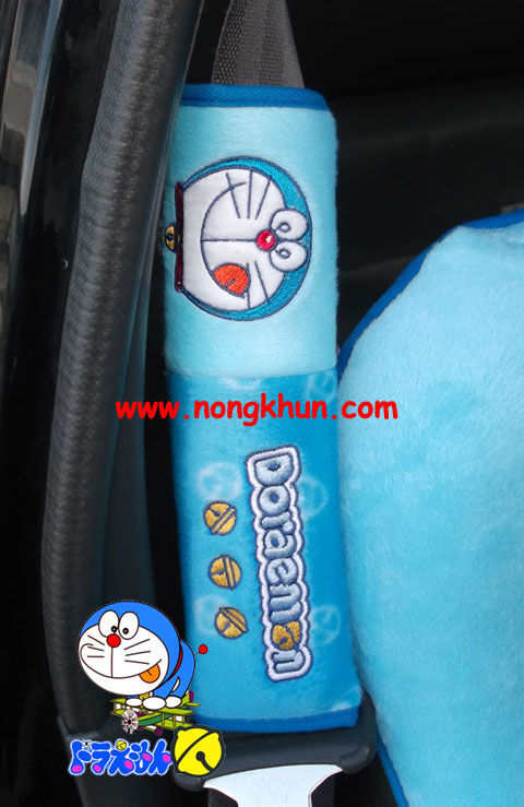 หุ้มเข็มขัดนิรภัยโดเรม่อนกระดิ่ง (1 แพค บรรจุ 2 ชิ้น) สินค้าลิขสิทธิ์แท้