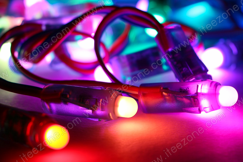 ไฟพิกเซล + IC RGB Full Color WS2811 5V (50 หลอด ต่อชุด)