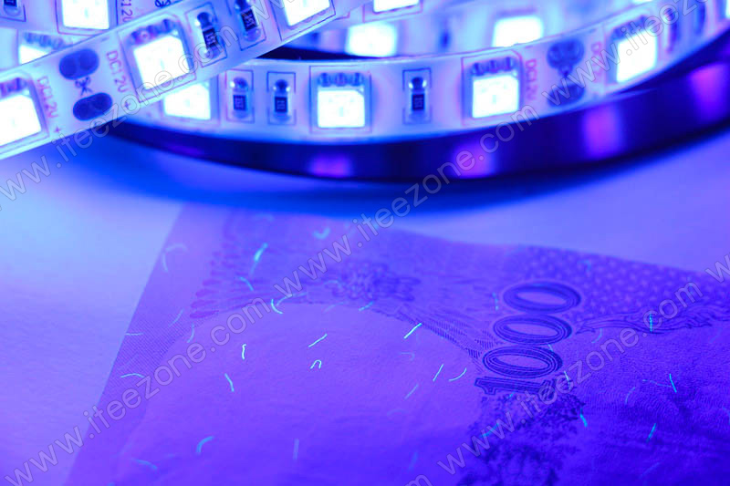 LED Strip เส้น ม้วน 5 เมตร Black light UV (กันน้ำ IP65)