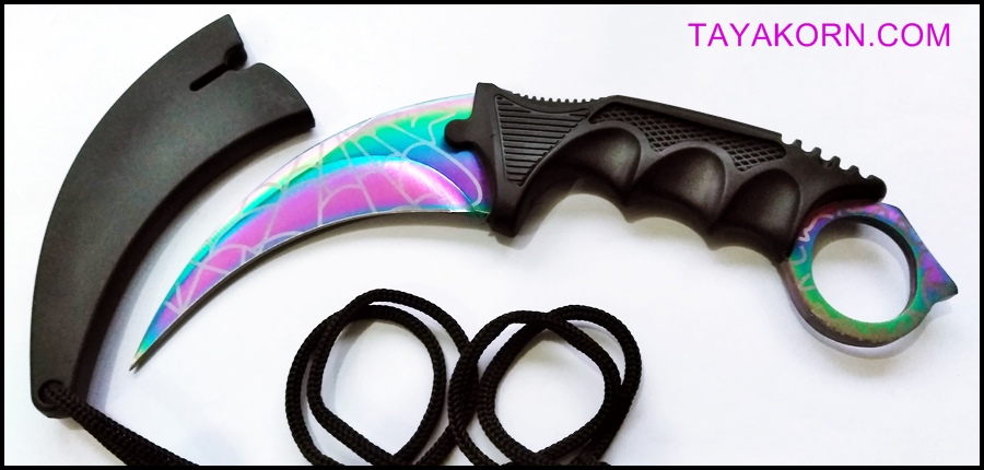 มีดคารัมบิต เรนโบว์สไปเดอร์ Rainbow Spyder Karambit Knife