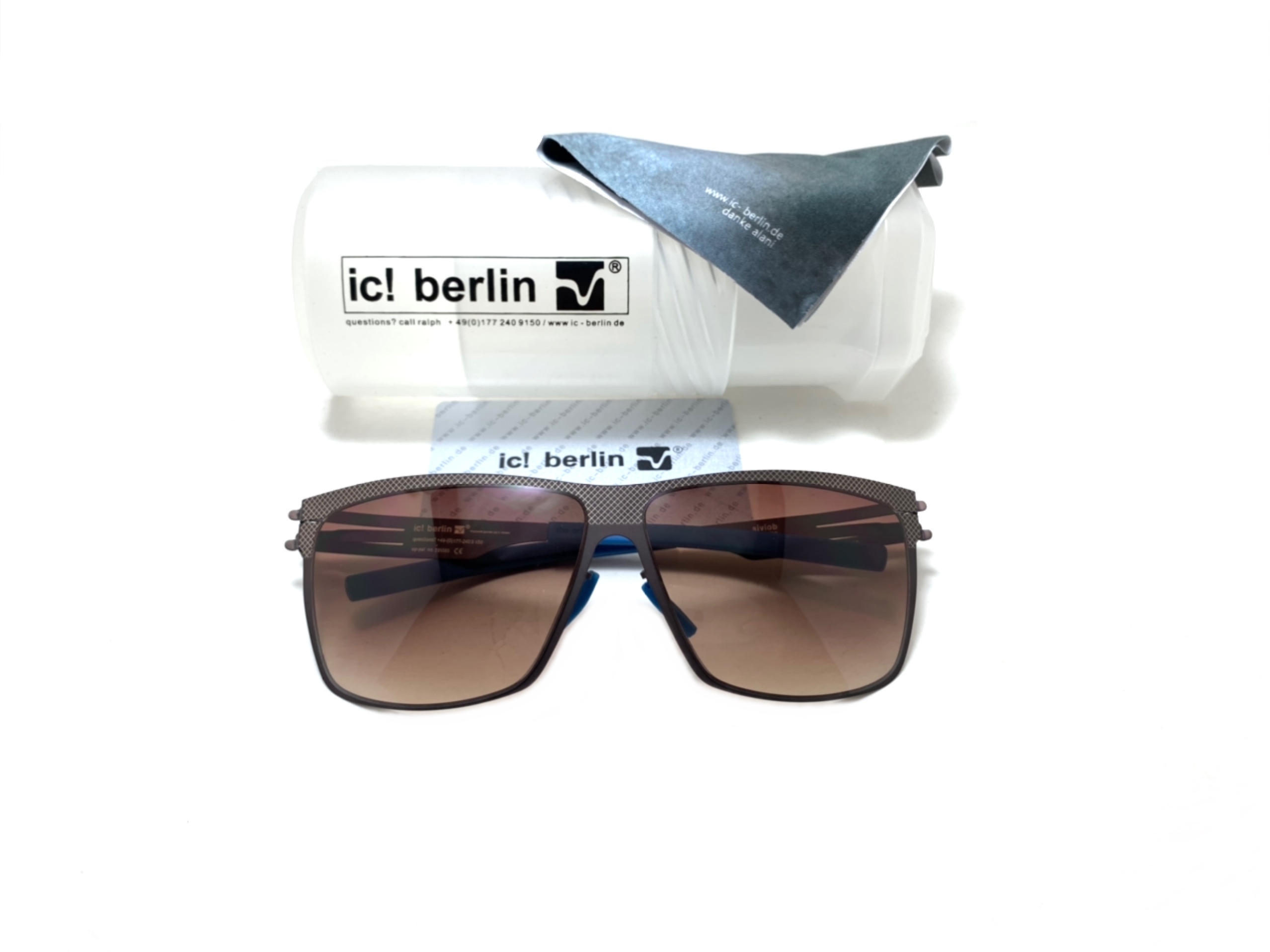 แว่นกันแดด ic berlin model siviob aubergine 62-12 <น้ำตาลเฟด>
