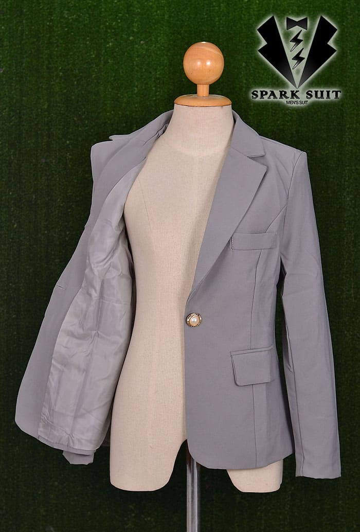 เสื้อสูทผู้หญิง เสื้อสูทใส่ทำงาน สีเทา พร้อมส่ง M,L