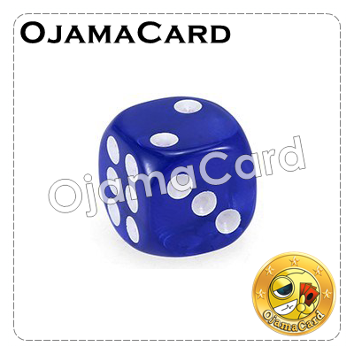 13MM 6 Sided Dice Block — Transparent : Dark Blue「1 Dice」95%