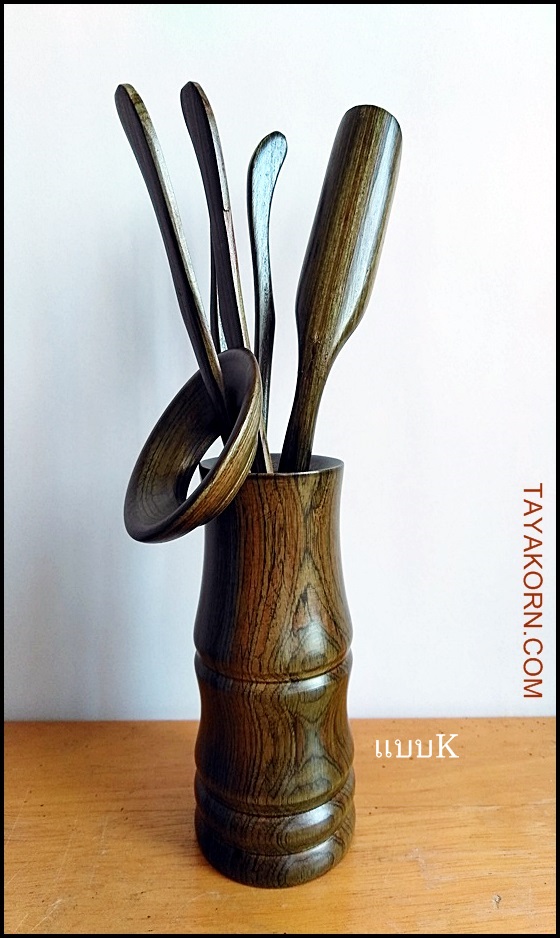 อุปกรณ์ชงชาจีนไม้แท้ (สีเขียว) อุปกรณ์ 5 ชิ้น Green Chinese TeaTools TKTT-882