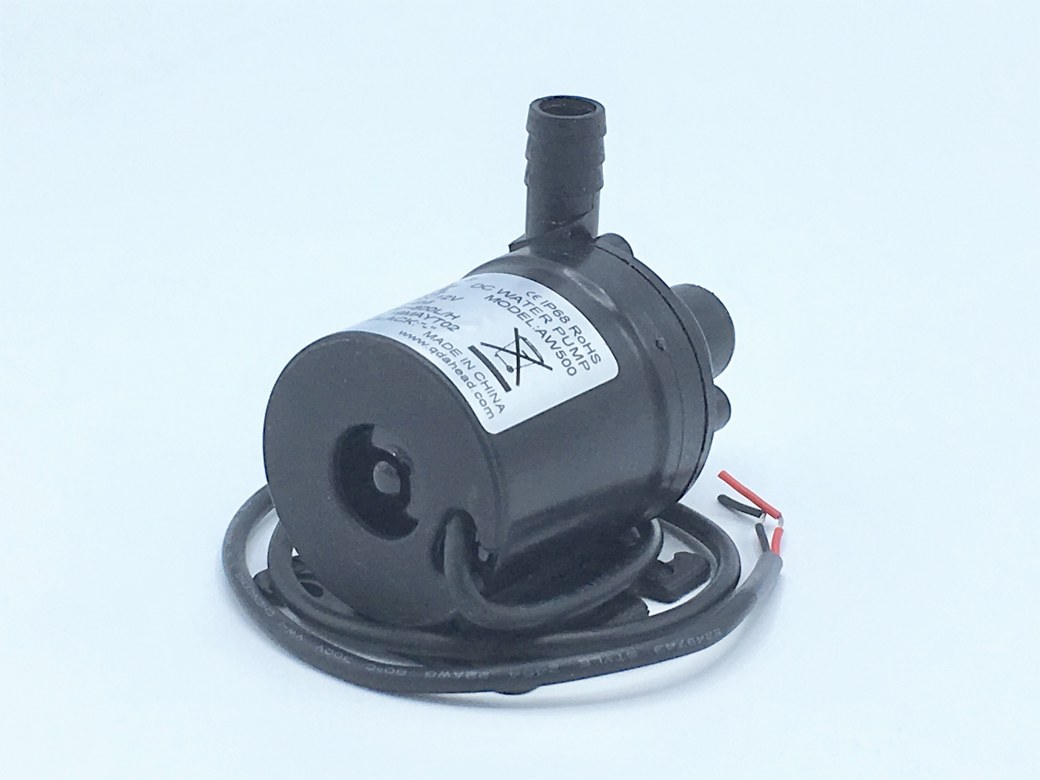 06-AW500-12VDC-A ปั๊มน้ำ DC12V รุ่น AW500 800 ลิตร/ชม. ส่งสูง 6 เมตร แบบเสียบสาย ( ปั๊มตู้ปลา ปั๊มดูดปุ๋ย )