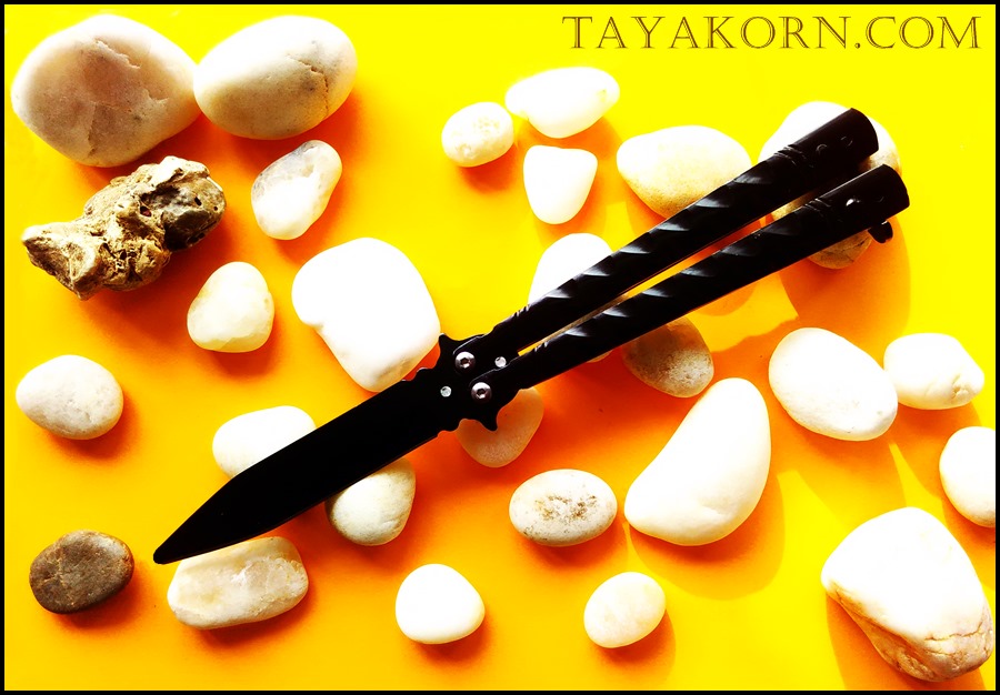 มีดซ้อมควง บาลีซองทันเดอร์ร๊อค Thunder Rock Balisong TRAINER TKBS-R11TR