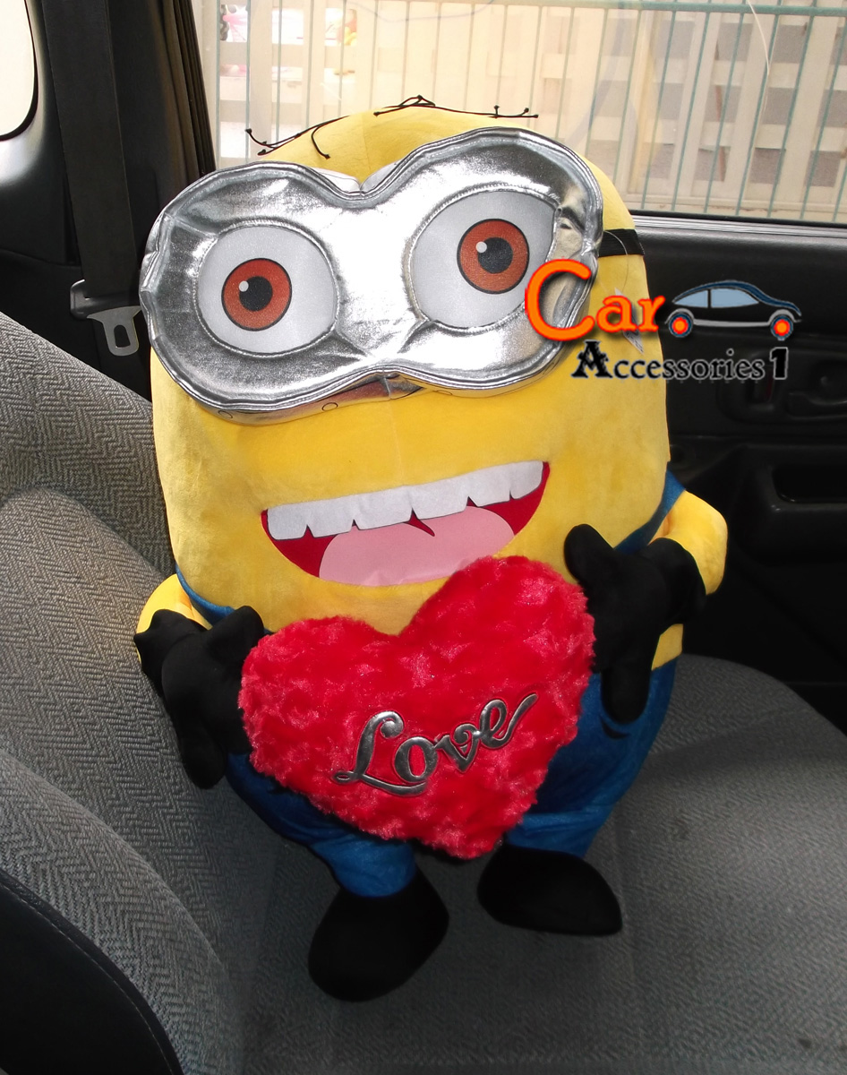 ตุ๊กตามินเนี่ยนสองตาถือหัวใจ Minion 25 นิ้ว Despicable Me2 ลิขสิทธิ์แท้ ตัวสุดท้าย